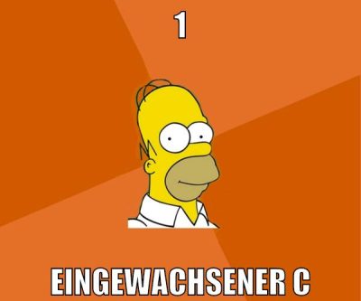 1 eingewachsener c