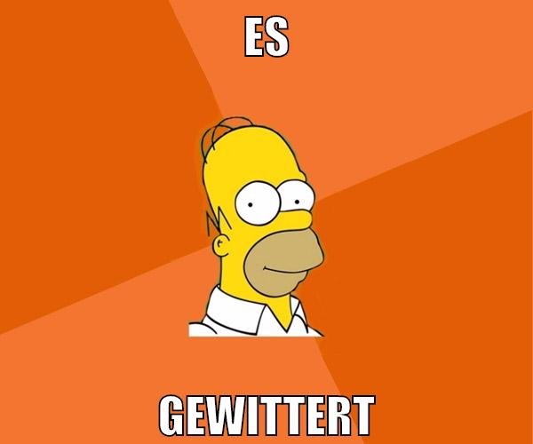 es gewittert