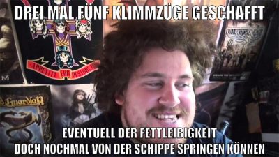 drei mal fünf klimmzüge geschafft eventuell der fettleibigkeit doch nochmal von der schippe springen können