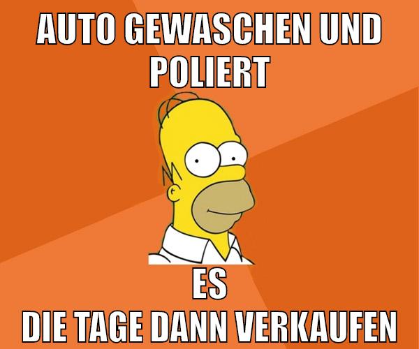 auto gewaschen und poliert es die tage dann verkaufen