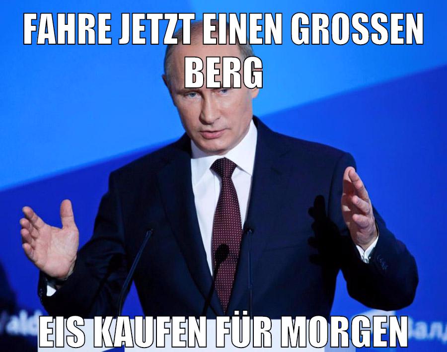 fahre jetzt einen großen berg eis kaufen für morgen