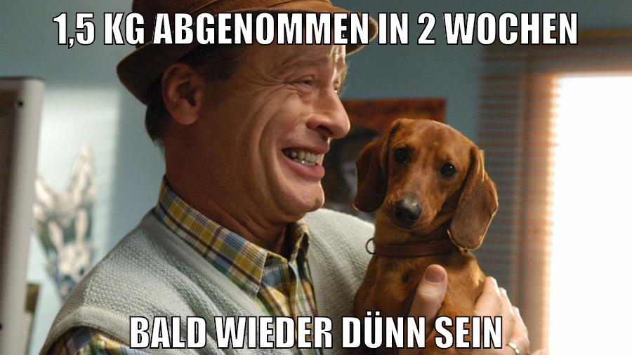 1,5 kg abgenommen in 2 wochen bald wieder dünn sein