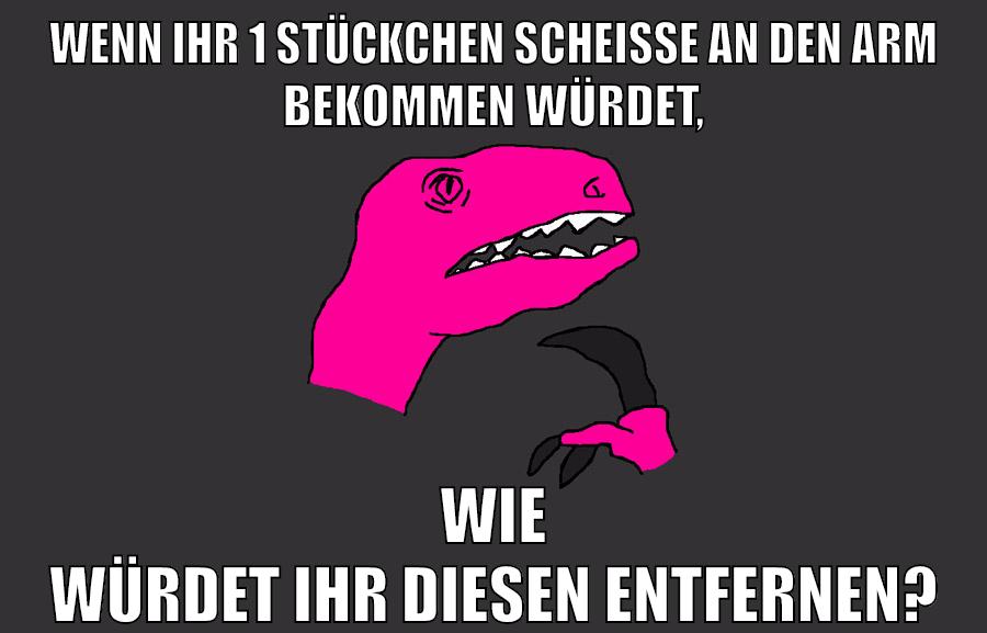 wenn ihr 1 stückchen scheisse an den arm bekommen würdet, wie würdet ihr diesen entfernen?