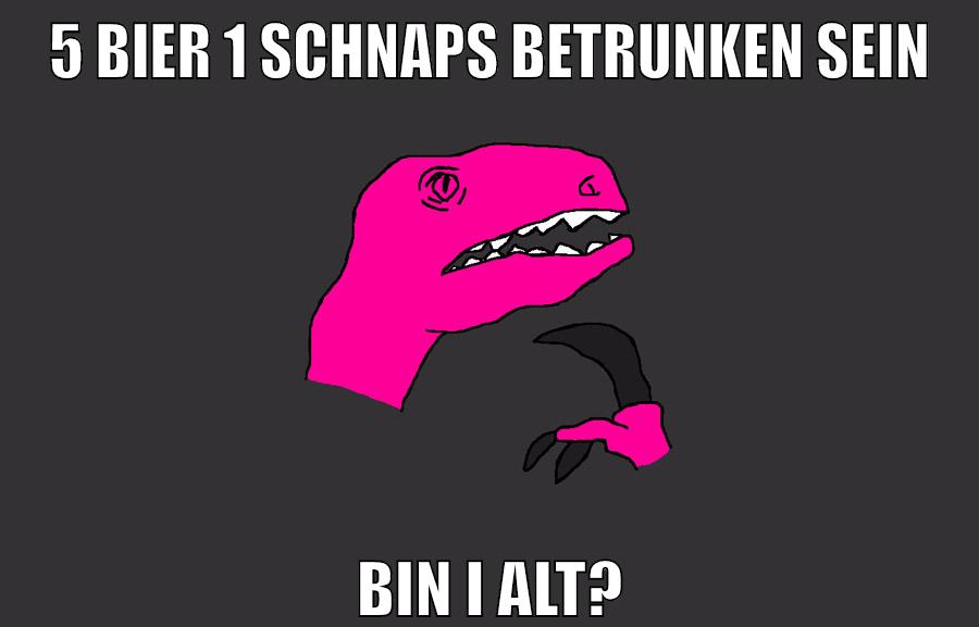 5 Bier 1 schnaps betrunken sein bin i alt?