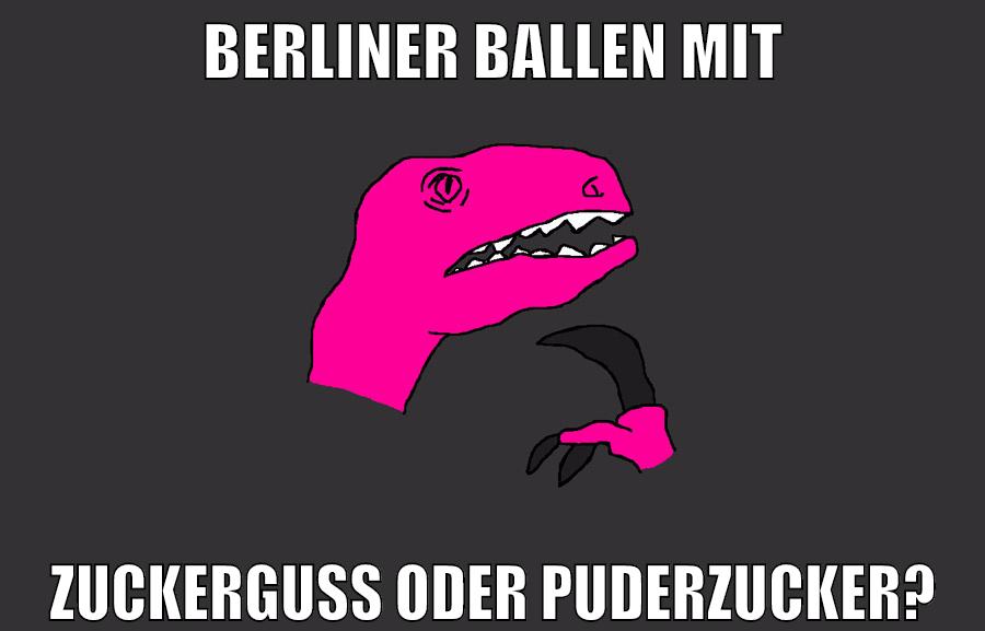 Berliner ballen mit zuckerguss oder puderzucker?