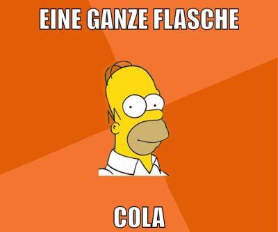 Eine ganze flasche cola