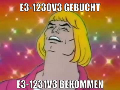 E3-1230v3 gebucht E3-1231v3 bekommen