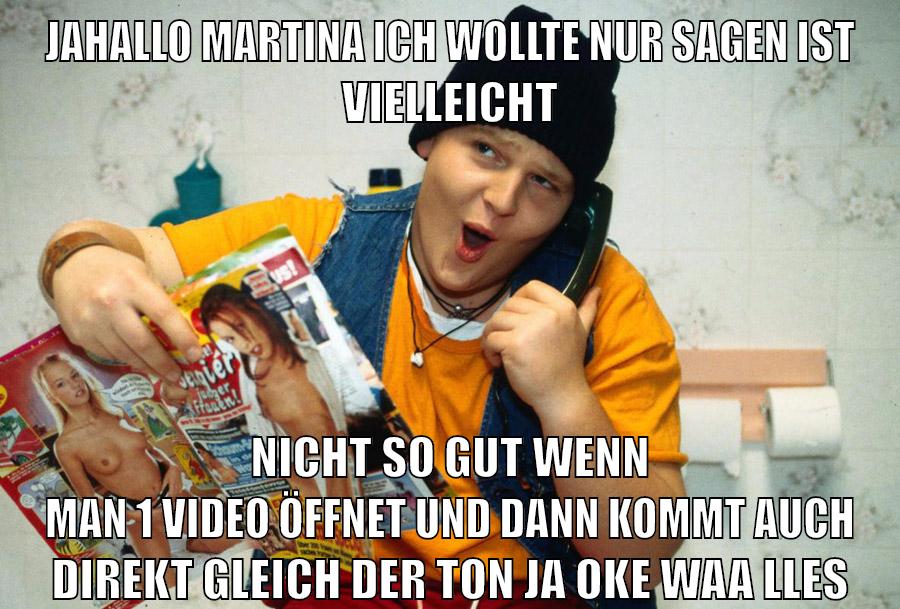 jahallo martina ich wollte nur sagen ist vielleicht nicht so gut wenn man 1 video öffnet und dann kommt auch direkt gleich der ton ja oke waa lles