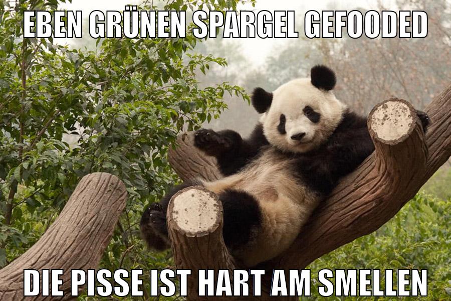 eben grünen Spargel gefooded die pisse ist hart am smellen