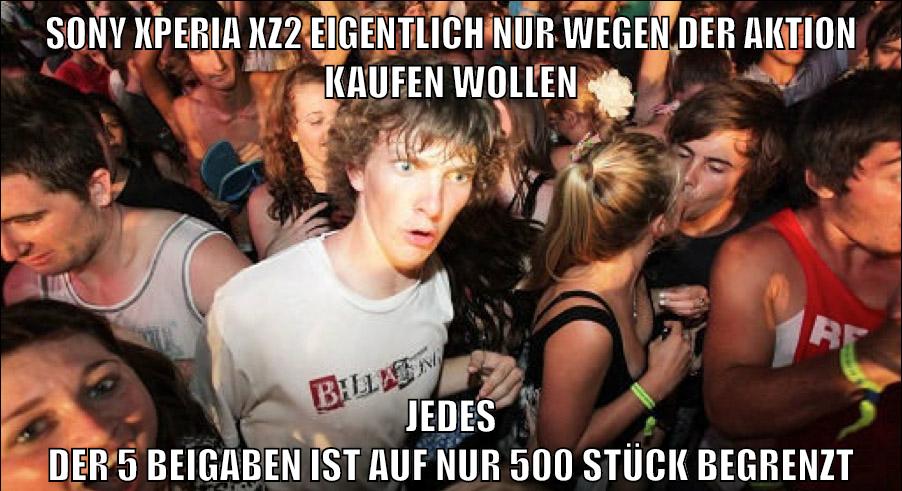 Sony xperia xz2 eigentlich nur wegen der aktion kaufen wollen Jedes der 5 beigaben ist auf nur 500 Stück begrenzt