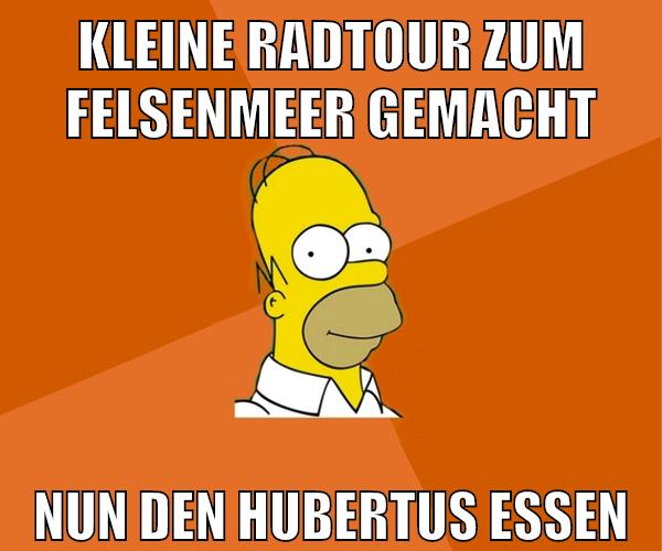 kleine radtour zum felsenmeer gemacht nun den hubertus essen