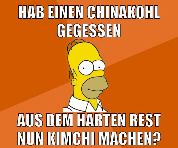 hab einen chinakohl gegessen aus dem harten rest nun kimchi machen?
