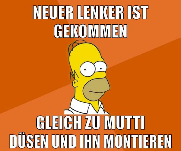 neuer lenker ist gekommen gleich zu mutti düsen und ihn montieren