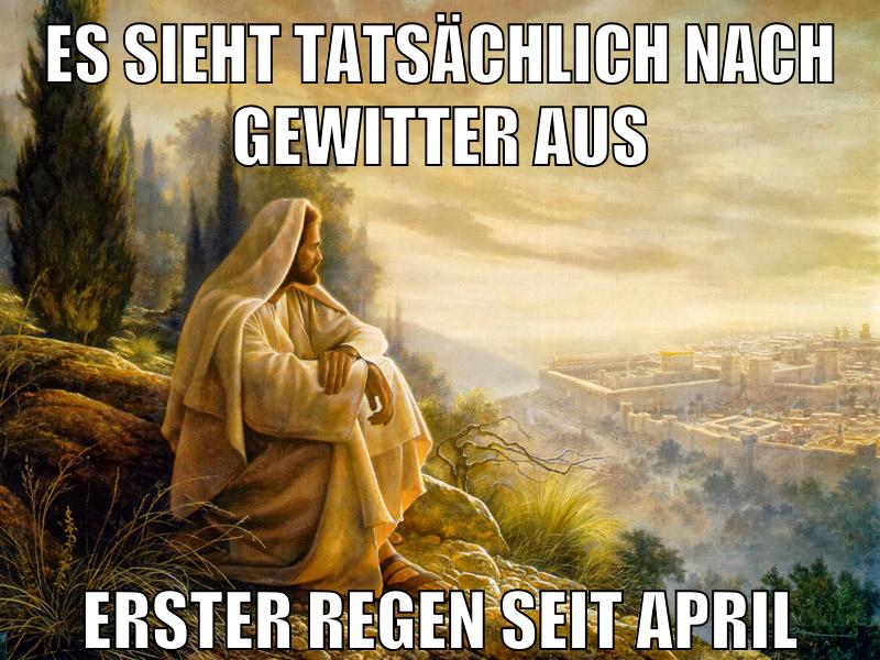 es sieht tatsächlich nach gewitter aus erster regen seit april