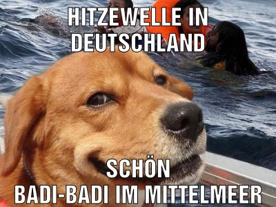 Hitzewelle in Deutschland Schön Badi-badi im Mittelmeer