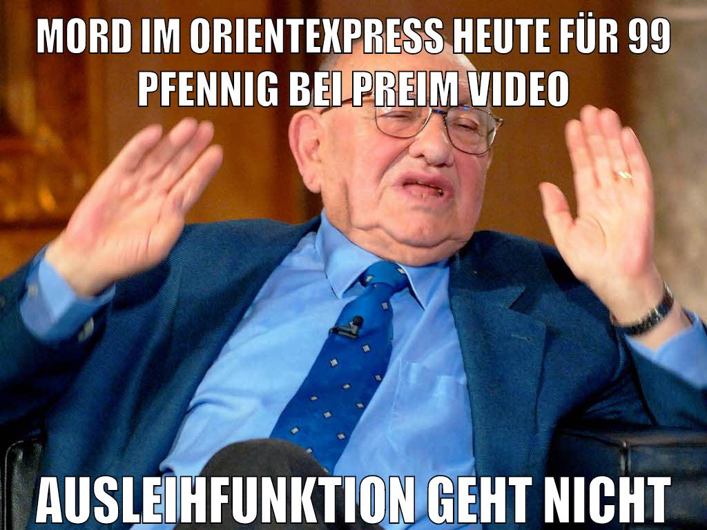 Mord im orientexpress heute für 99 pfennig bei preim video ausleihfunktion geht nicht