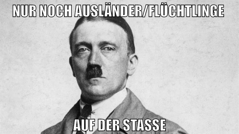 nur noch ausländer/flüchtlinge auf der staße