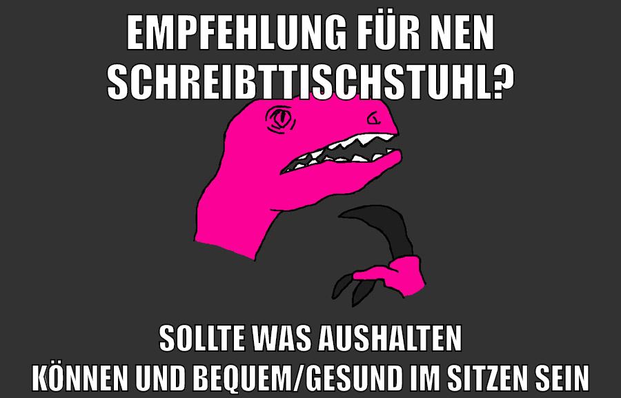 empfehlung für nen schreibttischstuhl? sollte was aushalten können und bequem/gesund im sitzen sein