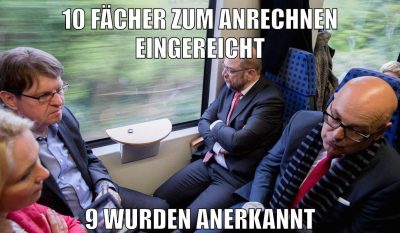 10 Fächer zum anrechnen eingereicht 9 wurden anerkannt