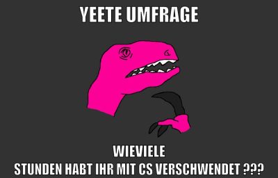 yeete umfrage wieviele stunden habt ihr mit cs verschwendet ???