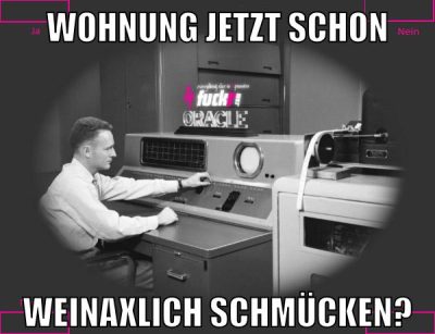 wohnung jetzt schon weinaxlich schmücken?