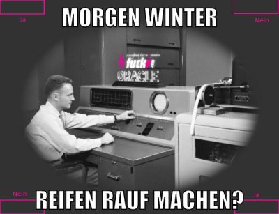 morgen winter reifen rauf machen?