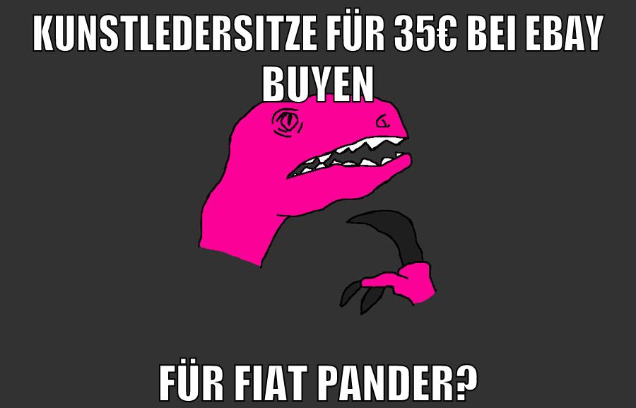 Kunstledersitze für 35€ bei ebay buyen für fiat pander?