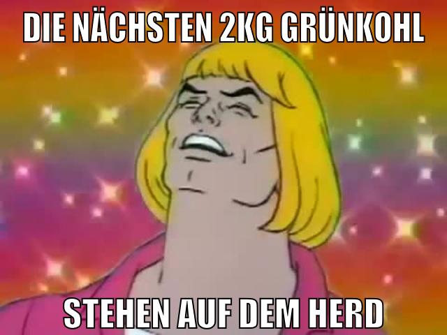 DIE NÄCHSTEN 2KG GRÜNKOHL STEHEN AUF DEM HERD