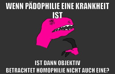 wenn Pädophilie eine krankheit ist ist dann objektiv betrachtet Homophilie nicht auch eine?
