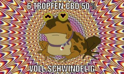 6 Tropfen CBD 50% Voll schwindelig