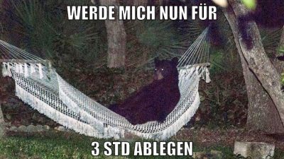 werde mich nun für 3 std ablegen