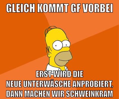 gleich kommt gf vorbei erst wird die neue unterwäsche anprobiert, dann machen wir schweinkram