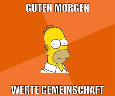 guten morgen werte gemeinschaft