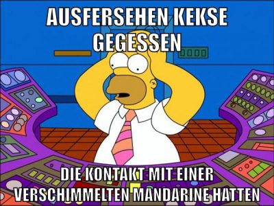 ausfersehen kekse gegessen die kontakt mit einer verschimmelten mandarine hatten