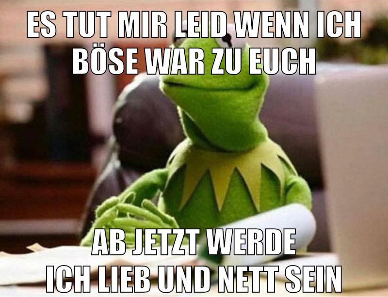 es tut mir leid wenn ich böse war zu euch ab jetzt werde ich lieb und nett sein