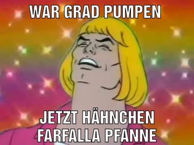War grad pumpen Jetzt Hähnchen farfalla pfanne