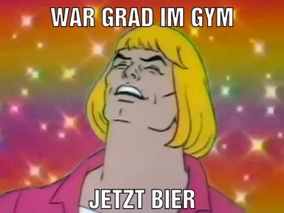 War grad im gym Jetzt bier