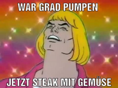 War grad pumpen Jetzt steak mit gemüse