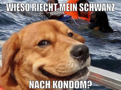 wieso riecht mein schwanz nach kondom?