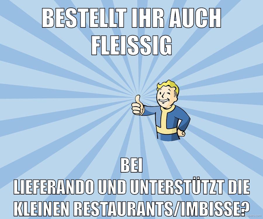 bestellt ihr auch fleißig bei lieferando und unterstützt die kleinen restaurants/imbisse?