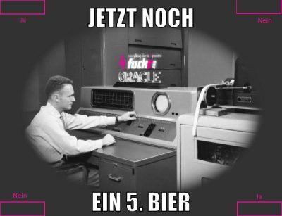jetzt noch ein 5. bier