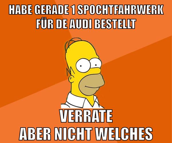 habe gerade 1 spochtfahrwerk für de audi bestellt verrate aber nicht welches