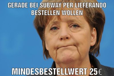 Gerade bei subway per lieferando bestellen wollen Mindesbestellwert 25€