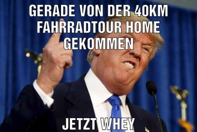 Gerade von der 40km fahrradtour home gekommen jetzt whey
