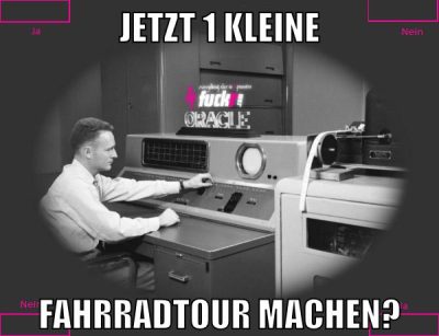 jetzt 1 kleine fahrradtour machen?