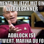 mementu.al jetzt mit einem werbebanner adblock ist