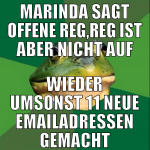 marinda sagt offene reg,reg ist aber nicht auf wie