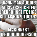 wie kann man auf dieser aidsverseuchten hurensohns