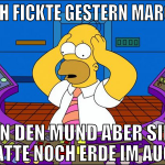 Ich fickte gestern Marge in den Mund aber sie hatt