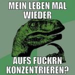 mein leben mal wieder aufs fuckrn konzentrieren?
